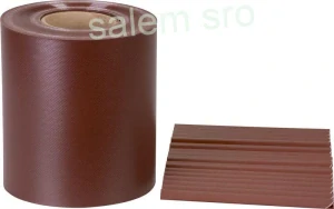 Tieniaci pás na plot, 190 mm, L-35 m, tieniaca, mahagónová hnedá, krycia, na plotové panely, s 20 klipsami, 630g/m2, PVC, RAL8016