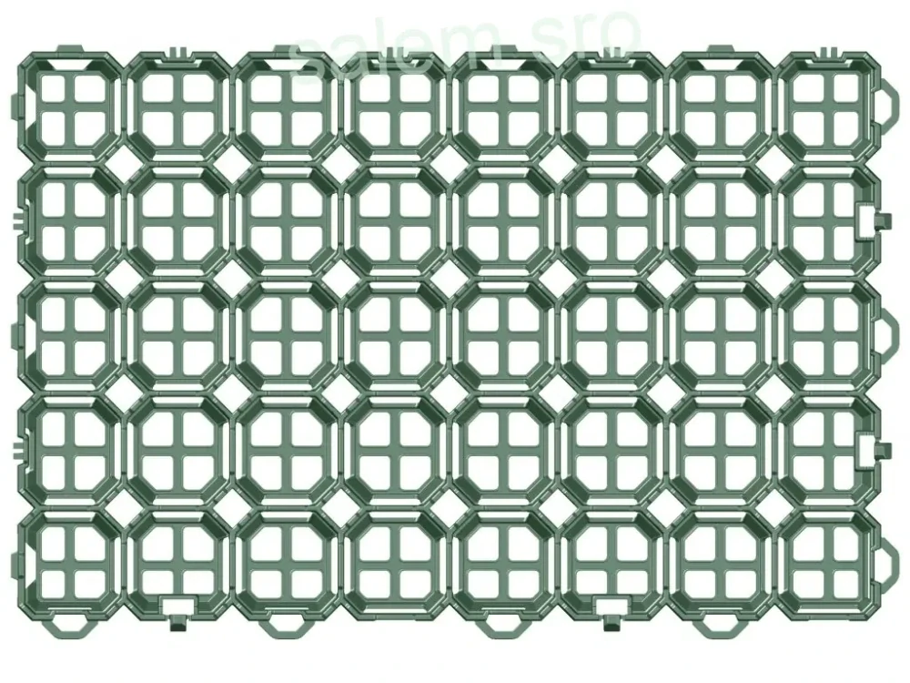 Zatrávňovacia dlažba 57 x 38 x 4 cm zelená 1 ks