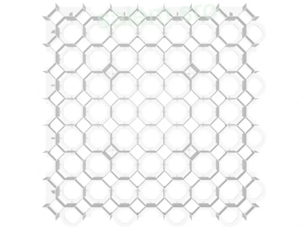 Zatrávňovacia dlažba 493 x 493 x 64 mm biela 1 ks