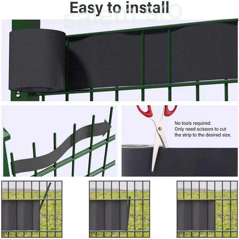 Tieniaci pás na plot, 190 mm, L-35 m, tieniaca, antracit, krycia, na plotové panely, s 20 klipsami, 450g/m2, PVC, RAL7016