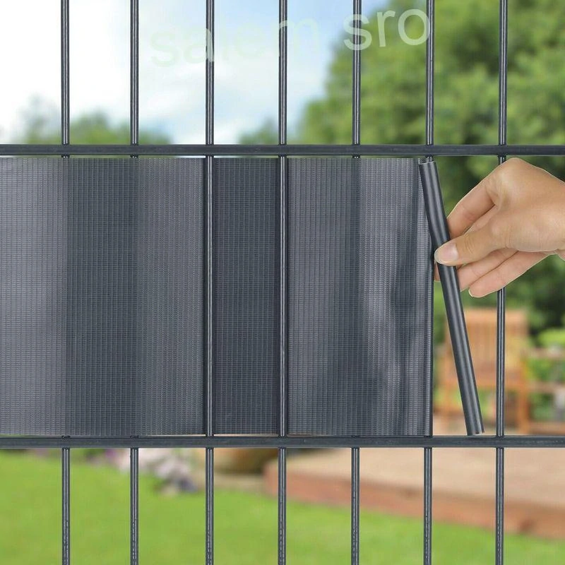 Tieniaci pás na plot, 190 mm, L-35 m, tieniaca, antracit, krycia, na plotové panely, s 20 klipsami, 450g/m2, PVC, RAL7016