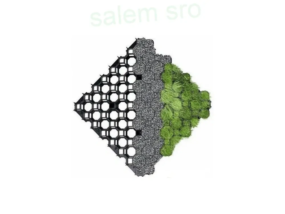 Zatrávňovacia dlažba 493 x 493 x 64 mm biela 1 ks